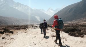 Tag på vandretur i Nepal